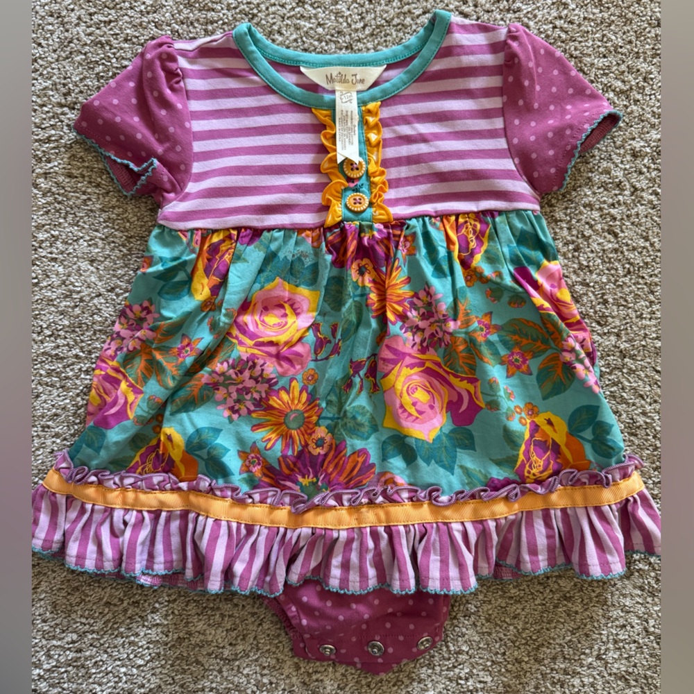 Matilda Jane Striped Dress with Ruffles